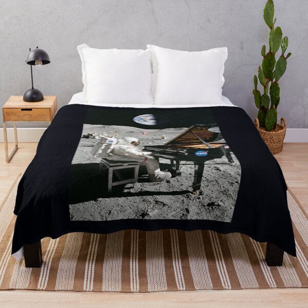 Item preview, NASA astronaut playing grand piano on the moon designed and sold by WiseBow.