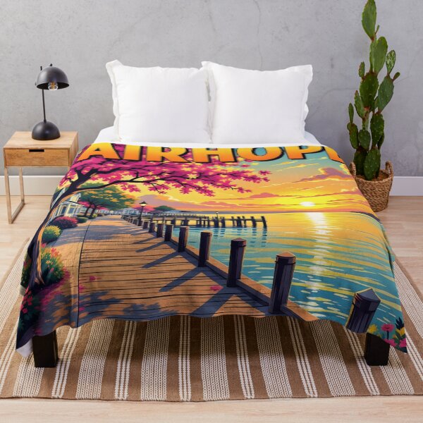 Item preview, Fairhope Alabama – Vintage Bay Sunset Travel Poster designed and sold by LSVart.