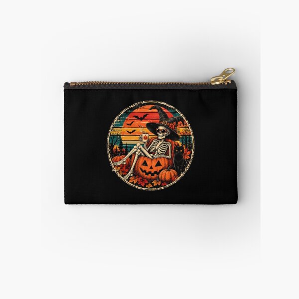 Item preview, Skeleton Witch Hat Pumpkin Coffee Fall Sunset Bat Art designed and sold by GiaoCalonas.