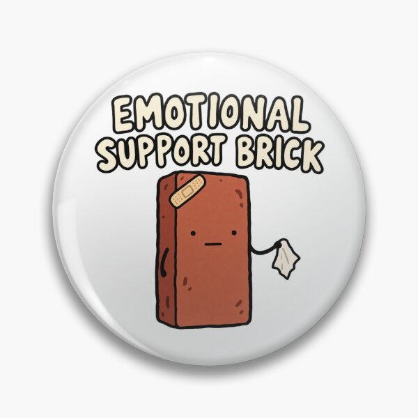 Item preview, Emotional Support Brick Funny Deadpan Object Humor Design designed and sold by ZAROOMART.