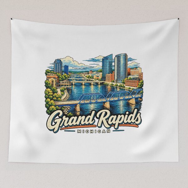 Item preview, Vintage Grand Rapids Michigan Travel Souvenir Landmark Gift designed and sold by MichaeIRellov.