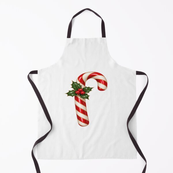 Item preview, Red and White Christmas Candy Cane with Holly Berries designed and sold by Pixanova.