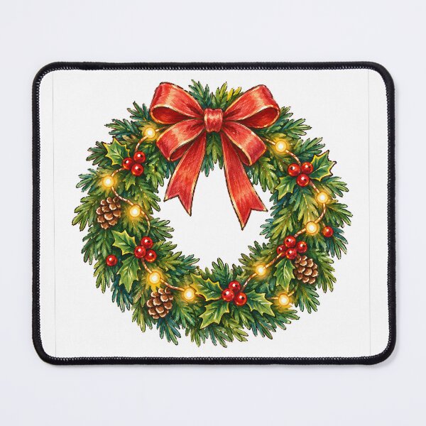Item preview, Merry Christmas Christmas wreath designed and sold by RobertMartinArt.