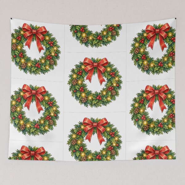 Item preview, Merry Christmas Christmas wreath designed and sold by RobertMartinArt.