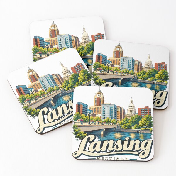 Item preview, Vintage Lansing Michigan Travel Souvenir Landmark Gift designed and sold by MichaeIRellov.