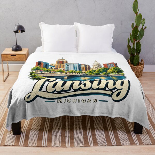 Item preview, Vintage Lansing Michigan Travel Souvenir Landmark Gift designed and sold by MichaeIRellov.