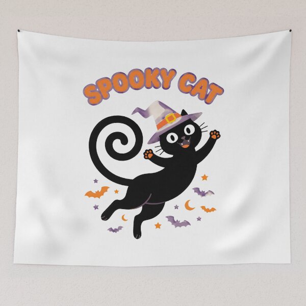 Item preview, Spooky Cat Witch Hat Halloween Cute Feline designed and sold by GiaoCalonas.