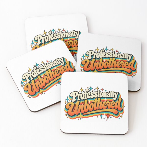 Item preview, Professionally Unbothered – Retro Groovy Typography designed and sold by Azagthoth.