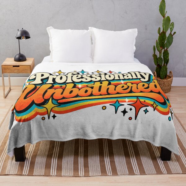 Item preview, Professionally Unbothered – Retro Groovy Typography designed and sold by Azagthoth.