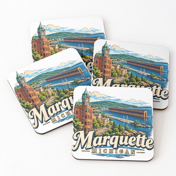 Item preview, Vintage Marquette Michigan Travel Souvenir Landmark Gift designed and sold by MichaeIRellov.