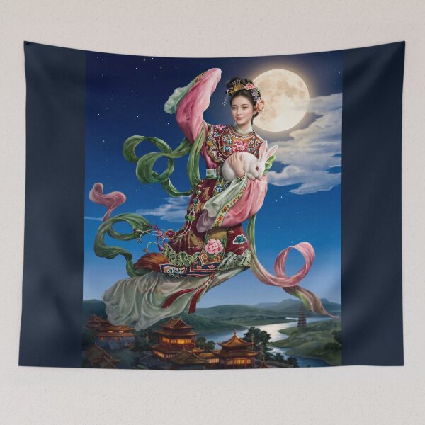 Item preview, Chinese Moon Goddess Chang'e and the Jade Rabbit designed and sold by artisfun333.