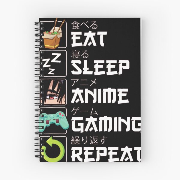 Item preview, Eat Sleep Anime Gaming Repeat Kawaii Otaku Anime Manga designed and sold by ShayleBuckrid.