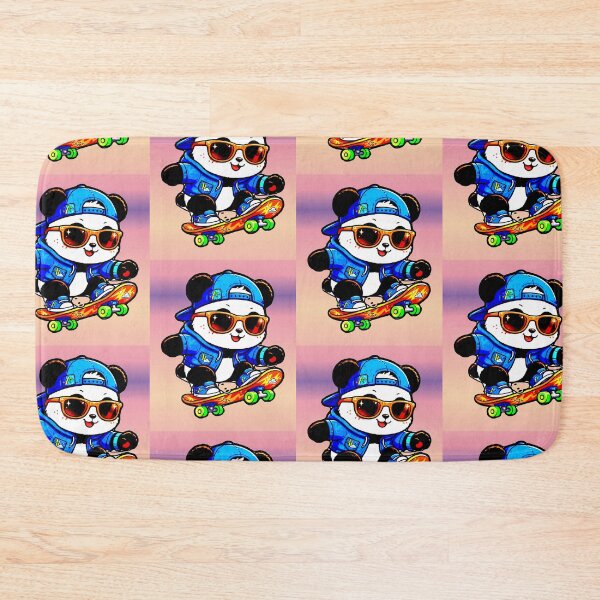 Item preview, Panda Skater Kawaii Funny Happy Panda Skateboarding T-Shirt designed and sold by AstronautMerch.