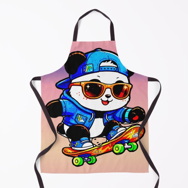 Item preview, Panda Skater Kawaii Funny Happy Panda Skateboarding T-Shirt designed and sold by AstronautMerch.