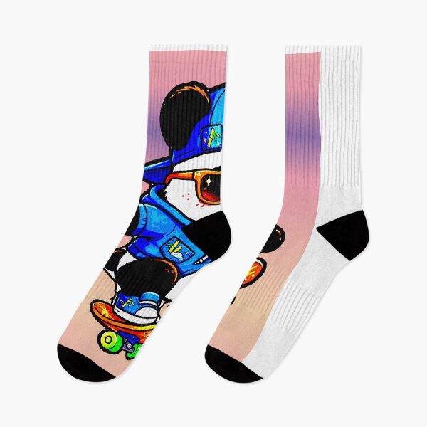 Item preview, Panda Skater Kawaii Funny Happy Panda Skateboarding T-Shirt designed and sold by AstronautMerch.