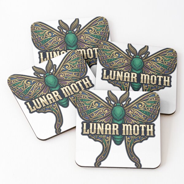 Item preview, Lunar Moth Emblem - Luna Moth Gothic Entomology Art designed and sold by IllumeInk.