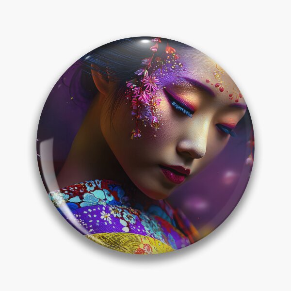 Item preview, Traditional Geisha with Floral Details and Colors designed and sold by Artessie.