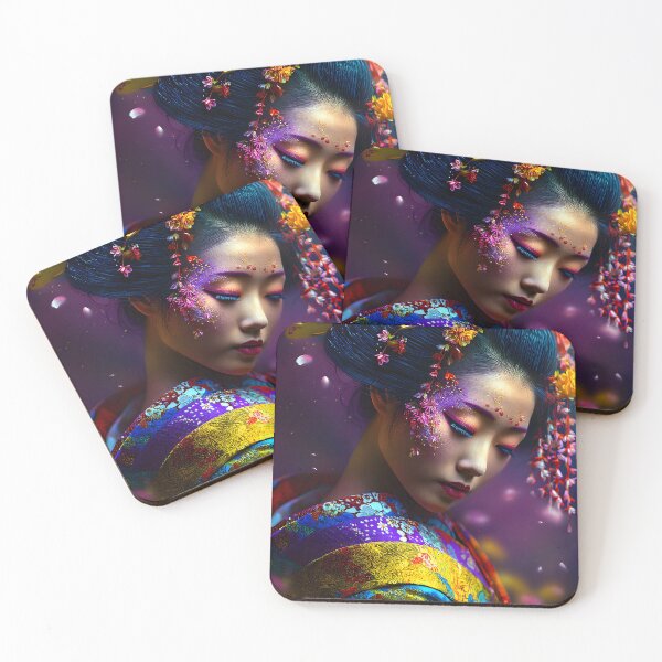 Item preview, Traditional Geisha with Floral Details and Colors designed and sold by Artessie.