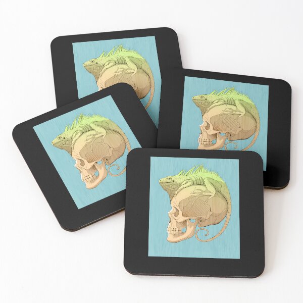 Item preview, Colorful-Illustration-With-Iguana-And-Skull designed and sold by blairehedo.
