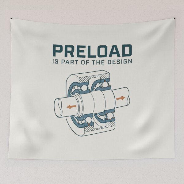 Item preview, Bearing Preload Mechanical Design Engineering Illustration designed and sold by Amr Darwish Graphic designer.