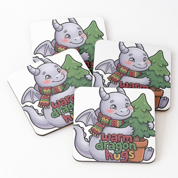 Item preview, Cute Dragon Hugging a Potted Pine Tree - Warm Dragon Hugs designed and sold by pumsquare.