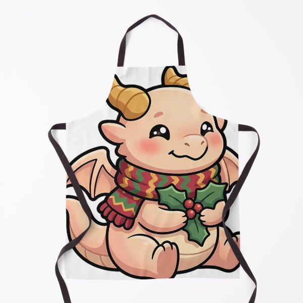 Item preview, Cute Dragon Holding a Holly Sprig designed and sold by pumsquare.