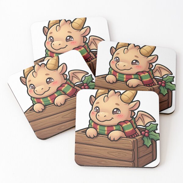 Item preview, Cute Dragonling Peeking Out of a Wooden Crate designed and sold by pumsquare.
