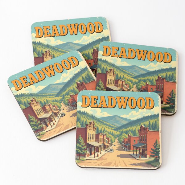 Item preview, Deadwood South Dakota – Vintage Western Town Travel Poster designed and sold by LSVart.