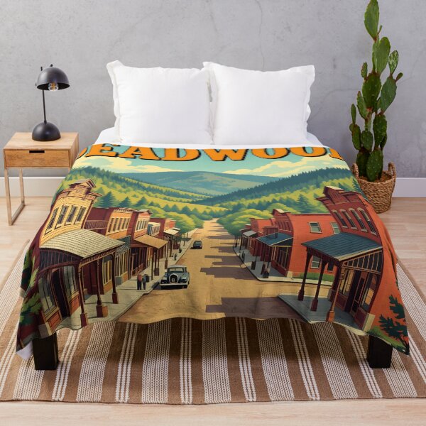 Item preview, Deadwood South Dakota – Vintage Western Town Travel Poster designed and sold by LSVart.