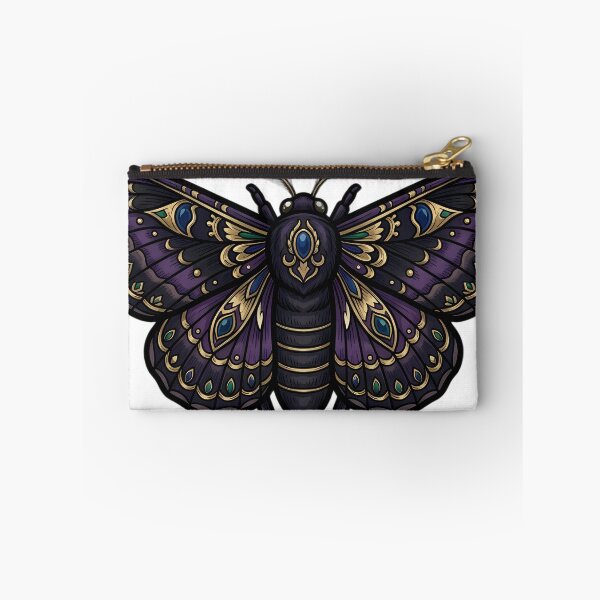 Item preview, Black Witch Moth Emblem - Gothic Entomology Dark Academia Art designed and sold by IllumeInk.