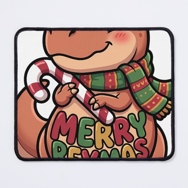 Item preview, Cute Christmas T-Rex Holding a Striped Candy Cane - Merry Rexmas designed and sold by pumsquare.
