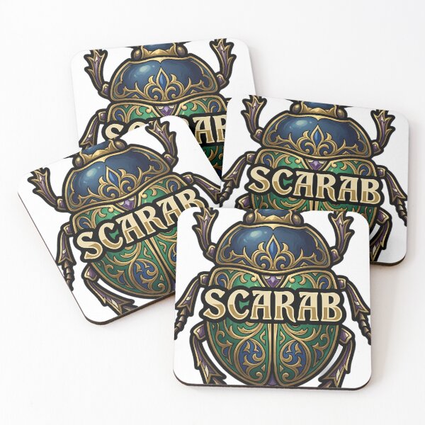 Item preview, Scarab Emblem - Scarab Beetle Gothic Entomology Art designed and sold by IllumeInk.
