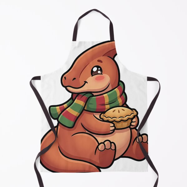 Item preview, Cute Christmas Parasaurolophus Holding a Mince Pie designed and sold by pumsquare.