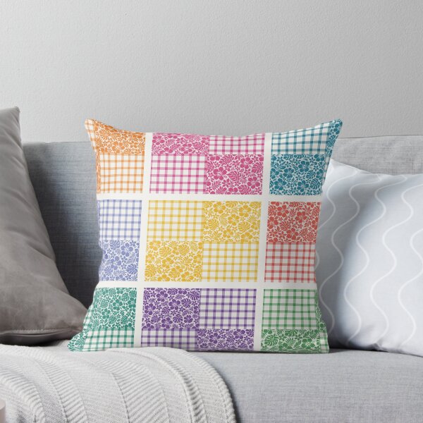 Item preview, Palaka and Aloha Print Patchwork Quilt designed and sold by peachycrossing.