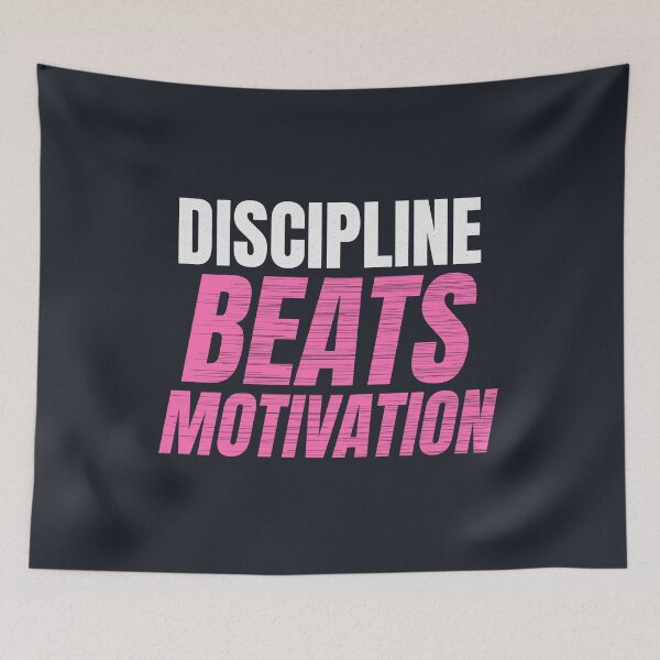 Item preview, Discipline Beats Motivation Gym Quote designed and sold by Mrali9914.