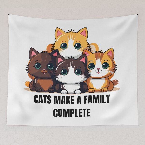 Item preview, Cute Cats Family – Cats Make a Family Complete designed and sold by walbayzon.