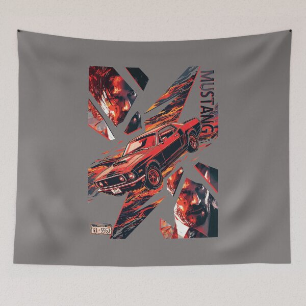 Item preview, Intense John Wick and Mustang Fiery Action Poster-44 designed and sold by NataljaGraf.