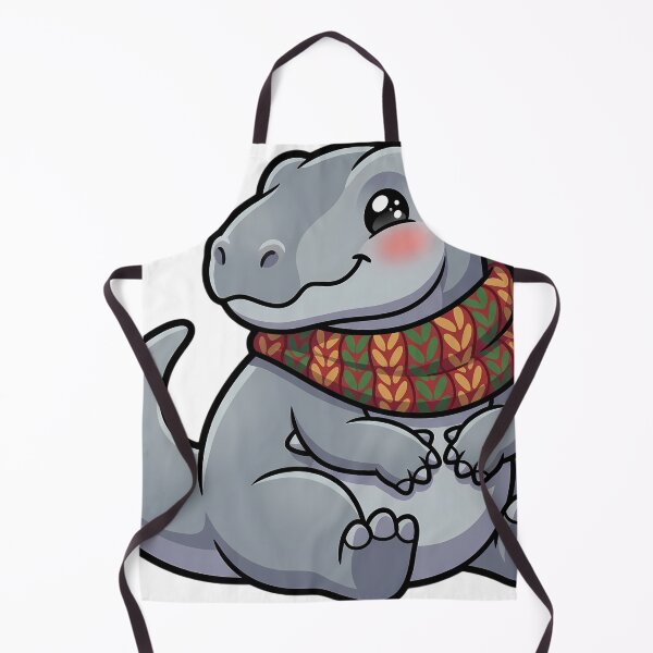 Item preview, Cute Christmas Iguanodon in a Chunky Knitted Cowl designed and sold by pumsquare.