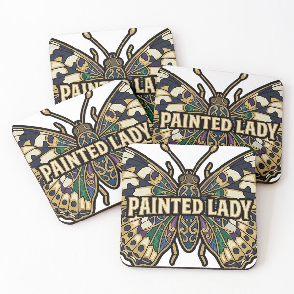 Item preview, Painted Lady Butterfly Emblem - Gothic Entomology Dark Academia Art designed and sold by IllumeInk.