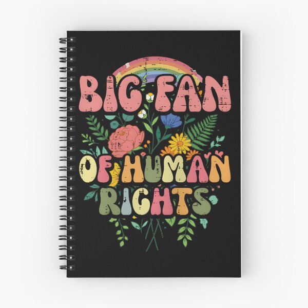 Item preview, Big Fan of Human Rights in Retro Florals designed and sold by ChrisyBonanno.