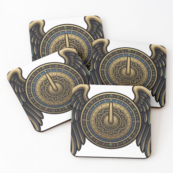 Item preview, Winged Sundial Emblem - Gothic Entomology Dark Academia Art designed and sold by IllumeInk.