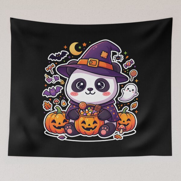 Item preview, Cute Panda Witch Halloween designed and sold by Poseyteso.