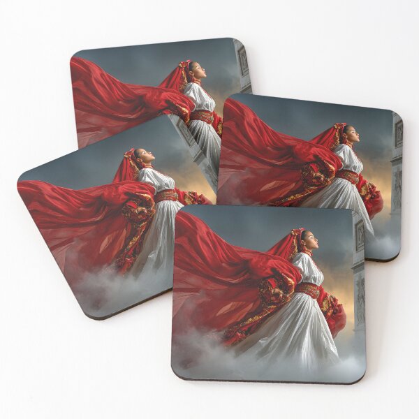 Item preview, Majestic Dance in Red Amidst Ethereal Mist designed and sold by Artessie.