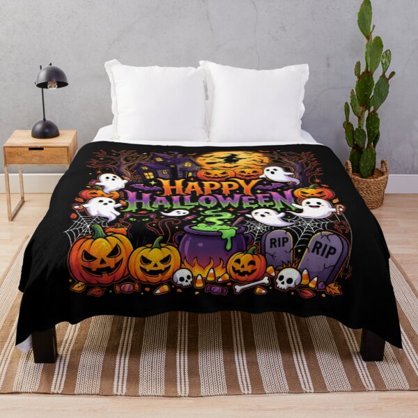 Item preview, Happy Halloween Spooky Pumpkin House Ghost Witch designed and sold by Heropkiwe.