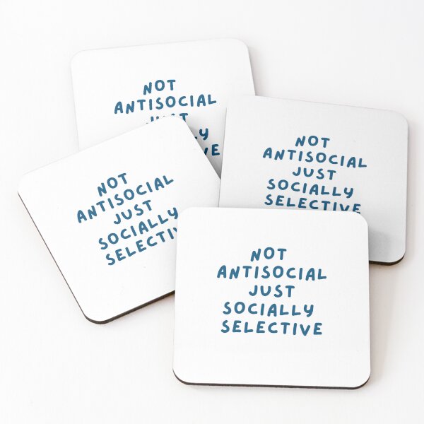 Item preview, Not Antisocial Just Socially Selective Cute Groovy Typography designed and sold by NatsDigitalCo.