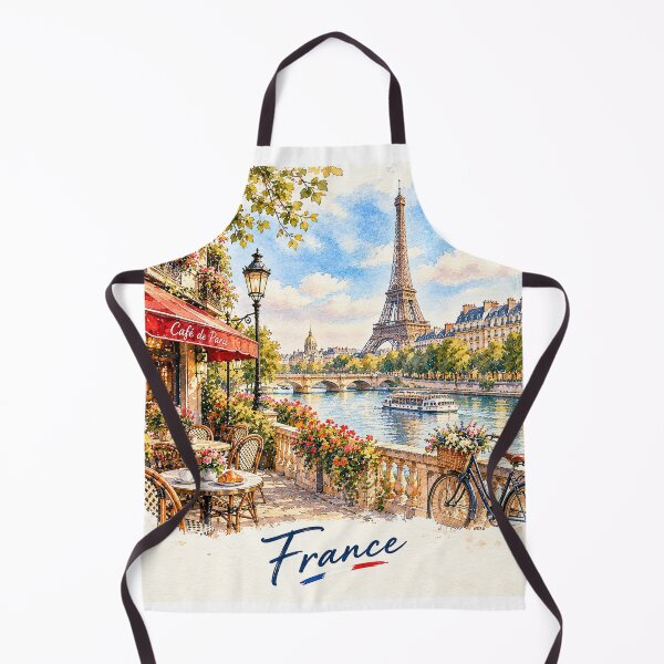 Item preview, France Watercolor Paris – Eiffel Tower & Seine River designed and sold by TeikunShop.