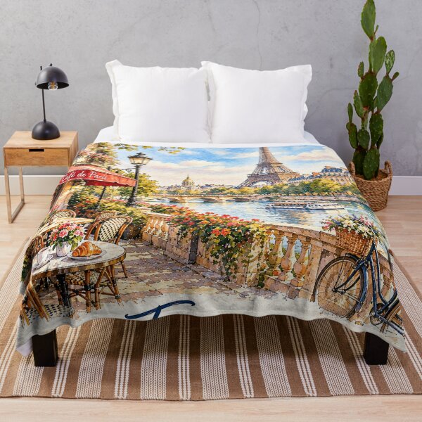 Item preview, France Watercolor Paris – Eiffel Tower & Seine River designed and sold by TeikunShop.