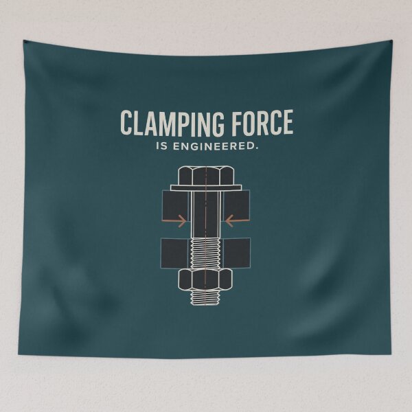 Item preview, Bolted Joint Clamping Force Mechanical Engineering Design designed and sold by Amr Darwish Graphic designer.