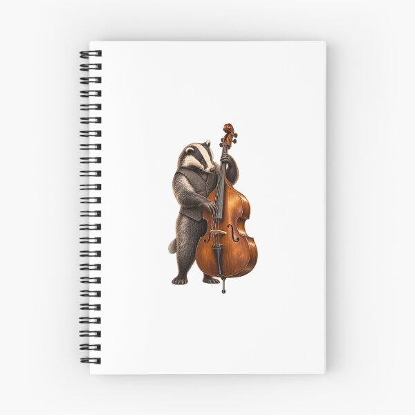 Item preview, Badger Upright Bassist in a Charcoal Waistcoat designed and sold by Mono.fi Studios.
