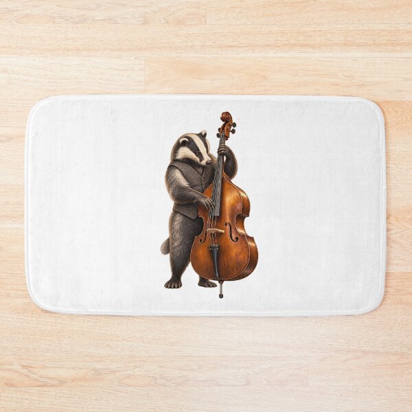 Item preview, Badger Upright Bassist in a Charcoal Waistcoat designed and sold by Mono.fi Studios.